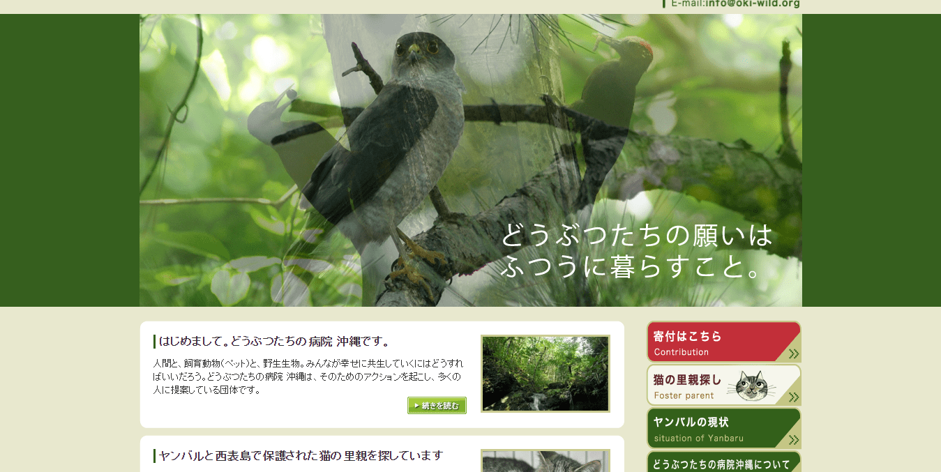 どうぶつたちの病院 沖縄公式サイトイメージ