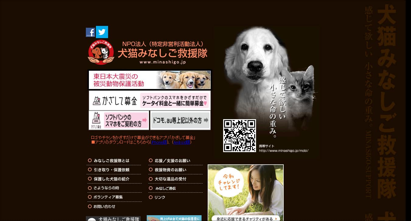 犬猫みなしご救援隊公式サイトイメージ